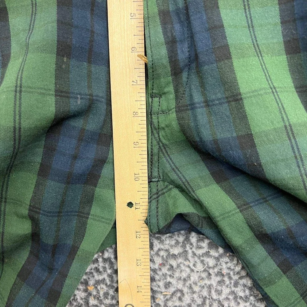 Levis XX Chino Pants Men 32x32 Standard Taper Green Blue Plaid